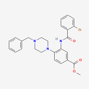 Methyl 4-(4-benzylpiperazin-1-yl)-3-{[(2-bromophenyl)carbonyl]amino}benzoate