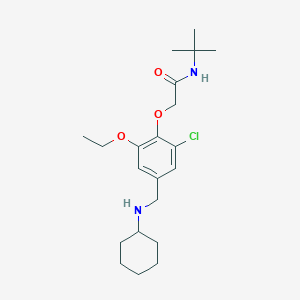 molecular formula C21H33ClN2O3 B12497015 N-tert-butyl-2-{2-chloro-4-[(cyclohexylamino)methyl]-6-ethoxyphenoxy}acetamide 