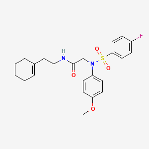 N-[2-(cyclohex-1-en-1-yl)ethyl]-N~2~-[(4-fluorophenyl)sulfonyl]-N~2~-(4-methoxyphenyl)glycinamide