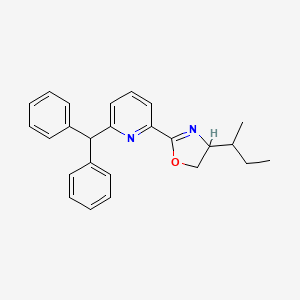 molecular formula C25H26N2O B12497048 2-(Diphenylmethyl)-6-[4-(sec-butyl)-4,5-dihydro-1,3-oxazol-2-yl]pyridine 