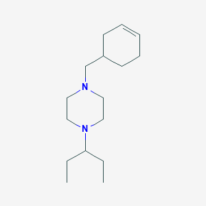 1-(Cyclohex-3-en-1-ylmethyl)-4-(pentan-3-yl)piperazine