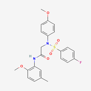 N~2~-[(4-fluorophenyl)sulfonyl]-N-(2-methoxy-5-methylphenyl)-N~2~-(4-methoxyphenyl)glycinamide