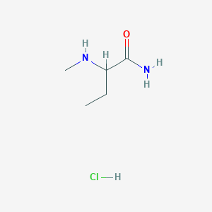 molecular formula C5H13ClN2O B12497088 2-(Methylamino)butanamide hydrochloride 