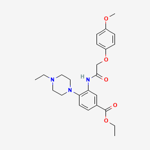 Ethyl 4-(4-ethylpiperazin-1-yl)-3-{[(4-methoxyphenoxy)acetyl]amino}benzoate