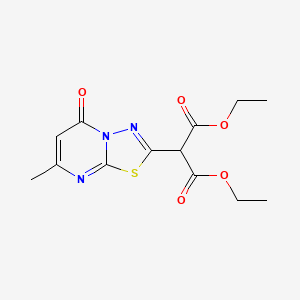 diethyl (7-methyl-5-oxo-5H-[1,3,4]thiadiazolo[3,2-a]pyrimidin-2-yl)propanedioate