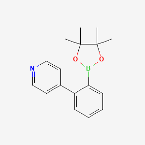 molecular formula C17H20BNO2 B12497123 4-(2-(4,4,5,5-Tetramethyl-1,3,2-dioxaborolan-2-yl)phenyl)pyridine 