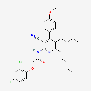 N-[5-butyl-3-cyano-4-(4-methoxyphenyl)-6-pentylpyridin-2-yl]-2-(2,4-dichlorophenoxy)acetamide