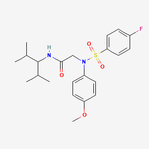 N-(2,4-dimethylpentan-3-yl)-N~2~-[(4-fluorophenyl)sulfonyl]-N~2~-(4-methoxyphenyl)glycinamide