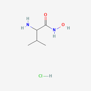 molecular formula C5H13ClN2O2 B12497144 2-Amino-N-hydroxy-3-methylbutanamide hydrochloride 