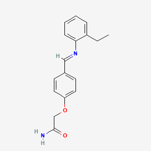 2-(4-{(E)-[(2-ethylphenyl)imino]methyl}phenoxy)acetamide