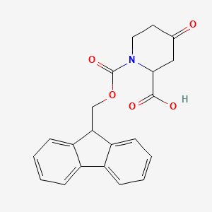 molecular formula C21H19NO5 B12497154 1-{[(9H-fluoren-9-yl)methoxy]carbonyl}-4-oxopiperidine-2-carboxylic acid 