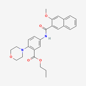 Propyl 5-{[(3-methoxynaphthalen-2-yl)carbonyl]amino}-2-(morpholin-4-yl)benzoate