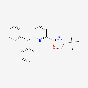 molecular formula C25H26N2O B12497167 2-(4-Tert-butyl-4,5-dihydro-1,3-oxazol-2-yl)-6-(diphenylmethyl)pyridine 