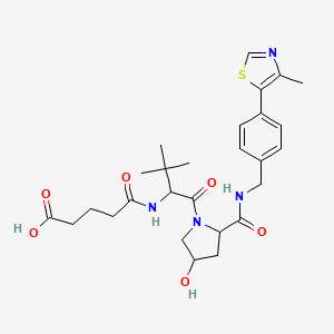 5-[[(1S)-1-[(2S,4R)-4-hydroxy-2-[[4-(4-methylthiazol-5-yl)phenyl]methylcarbamoyl]pyrrolidine-1-carbonyl]-2,2-dimethyl-propyl]amino]-5-oxo-pentanoic acid