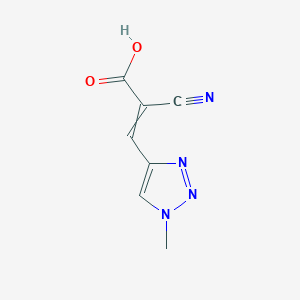 molecular formula C7H6N4O2 B12497219 2-Cyano-3-(1-methyl-1H-1,2,3-triazol-4-yl)acrylic acid 