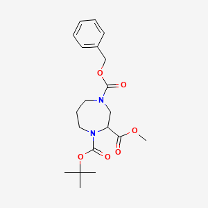 4-Benzyl 1-(tert-butyl) 2-methyl 1,4-diazepane-1,2,4-tricarboxylate