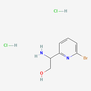 molecular formula C7H11BrCl2N2O B12497258 2-Amino-2-(6-bromopyridin-2-YL)ethan-1-OL dihydrochloride 