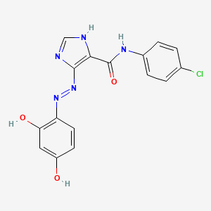 N-(4-chlorophenyl)-5-[(E)-(2,4-dihydroxyphenyl)diazenyl]-1H-imidazole-4-carboxamide