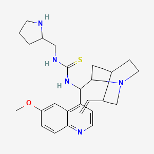 molecular formula C26H35N5OS B12497288 N-[(8alpha,9S)-6'-Methoxycinchonan-9-yl]-N'-[(2S)-2-pyrrolidinylmethyl]thiourea 