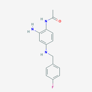 molecular formula C15H16FN3O B124973 N-[2-氨基-4-[(4-氟苯基)甲基氨基]苯基]乙酰胺 CAS No. 229970-68-7