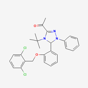 1-(4-tert-butyl-5-{2-[(2,6-dichlorobenzyl)oxy]phenyl}-1-phenyl-4,5-dihydro-1H-1,2,4-triazol-3-yl)ethanone