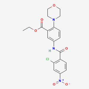 Ethyl 5-{[(2-chloro-4-nitrophenyl)carbonyl]amino}-2-(morpholin-4-yl)benzoate