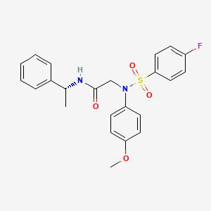 2-[N-(4-methoxyphenyl)-4-fluorobenzenesulfonamido]-N-[(1R)-1-phenylethyl]acetamide