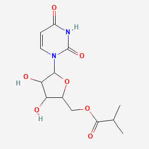 molecular formula C13H18N2O7 B12497470 [5-(2,4-dioxo-3H-pyrimidin-1-yl)-3,4-dihydroxyoxolan-2-yl]methyl 2-methylpropanoate 