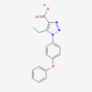 molecular formula C17H15N3O3 B12497487 5-ethyl-1-(4-phenoxyphenyl)-1H-1,2,3-triazole-4-carboxylic acid 