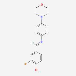 2-bromo-4-[(E)-{[4-(morpholin-4-yl)phenyl]imino}methyl]phenol