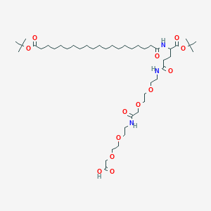 (2-{2-[2-(2-{2-[5-(Tert-butoxy)-4-[20-(tert-butoxy)-20-oxoicosanamido]-5-oxopentanamido]ethoxy}ethoxy)acetamido]ethoxy}ethoxy)acetic acid