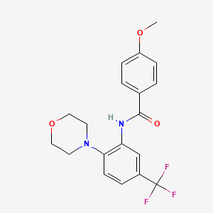 4-methoxy-N-[2-(morpholin-4-yl)-5-(trifluoromethyl)phenyl]benzamide