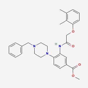 molecular formula C29H33N3O4 B12497563 Methyl 4-(4-benzylpiperazin-1-yl)-3-{[(2,3-dimethylphenoxy)acetyl]amino}benzoate 