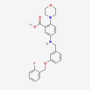 Methyl 5-({3-[(2-fluorobenzyl)oxy]benzyl}amino)-2-(morpholin-4-yl)benzoate