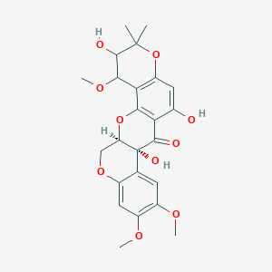 molecular formula C24H26O10 B1249758 4',5'-二氢-11,5'-二羟基-4'-甲氧基豆蛋白 