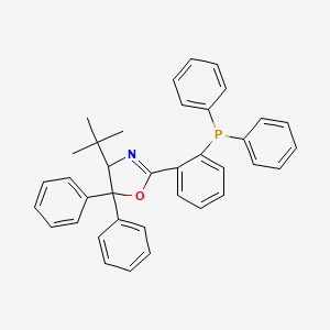 molecular formula C37H34NOP B12497582 4-tert-butyl-2-[2-(diphenylphosphanyl)phenyl]-5,5-diphenyl-4H-1,3-oxazole 