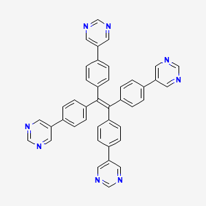 molecular formula C42H28N8 B12497594 1,1,2,2-Tetrakis(4-(pyrimidin-5-yl)phenyl)ethene 