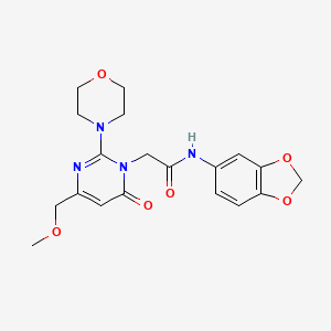 N-(1,3-benzodioxol-5-yl)-2-[4-(methoxymethyl)-2-(morpholin-4-yl)-6-oxopyrimidin-1(6H)-yl]acetamide