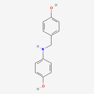 molecular formula C13H13NO2 B12497606 4-((4-Hydroxybenzyl)amino)phenol 