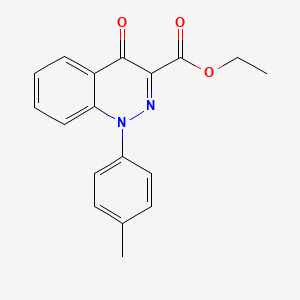 molecular formula C18H16N2O3 B12497608 Ethyl 1-(4-methylphenyl)-4-oxocinnoline-3-carboxylate 