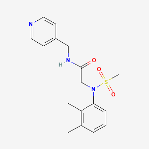 2-(2,3-dimethyl-N-methylsulfonylanilino)-N-(pyridin-4-ylmethyl)acetamide