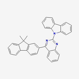 molecular formula C35H25N3 B12497625 9-(4-(9,9-Dimethyl-9H-fluoren-2-yl)quinazolin-2-yl)-9H-carbazole 