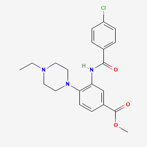 Methyl 3-{[(4-chlorophenyl)carbonyl]amino}-4-(4-ethylpiperazin-1-yl)benzoate