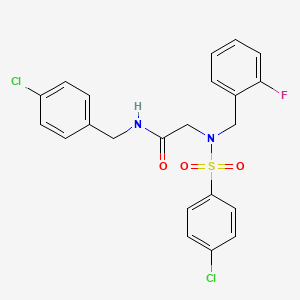 N-(4-chlorobenzyl)-N~2~-[(4-chlorophenyl)sulfonyl]-N~2~-(2-fluorobenzyl)glycinamide