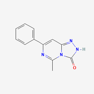 molecular formula C12H10N4O B12497653 5-methyl-7-phenyl[1,2,4]triazolo[4,3-c]pyrimidin-3(2H)-one 