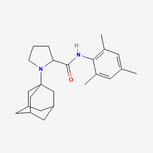 molecular formula C24H34N2O B12497661 1-[(3s,5s,7s)-tricyclo[3.3.1.1~3,7~]dec-1-yl]-N-(2,4,6-trimethylphenyl)prolinamide 