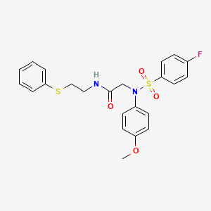 N~2~-[(4-fluorophenyl)sulfonyl]-N~2~-(4-methoxyphenyl)-N-[2-(phenylsulfanyl)ethyl]glycinamide