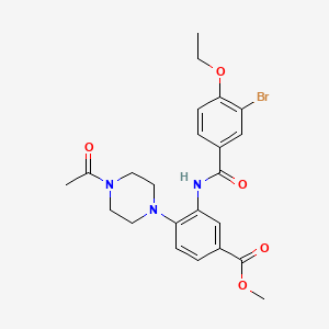 Methyl 4-(4-acetylpiperazin-1-yl)-3-{[(3-bromo-4-ethoxyphenyl)carbonyl]amino}benzoate