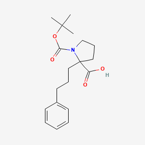 1-(Tert-butoxycarbonyl)-2-(3-phenylpropyl)pyrrolidine-2-carboxylic acid