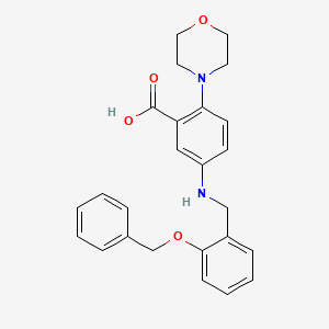 molecular formula C25H26N2O4 B12497712 5-{[2-(Benzyloxy)benzyl]amino}-2-(morpholin-4-yl)benzoic acid 